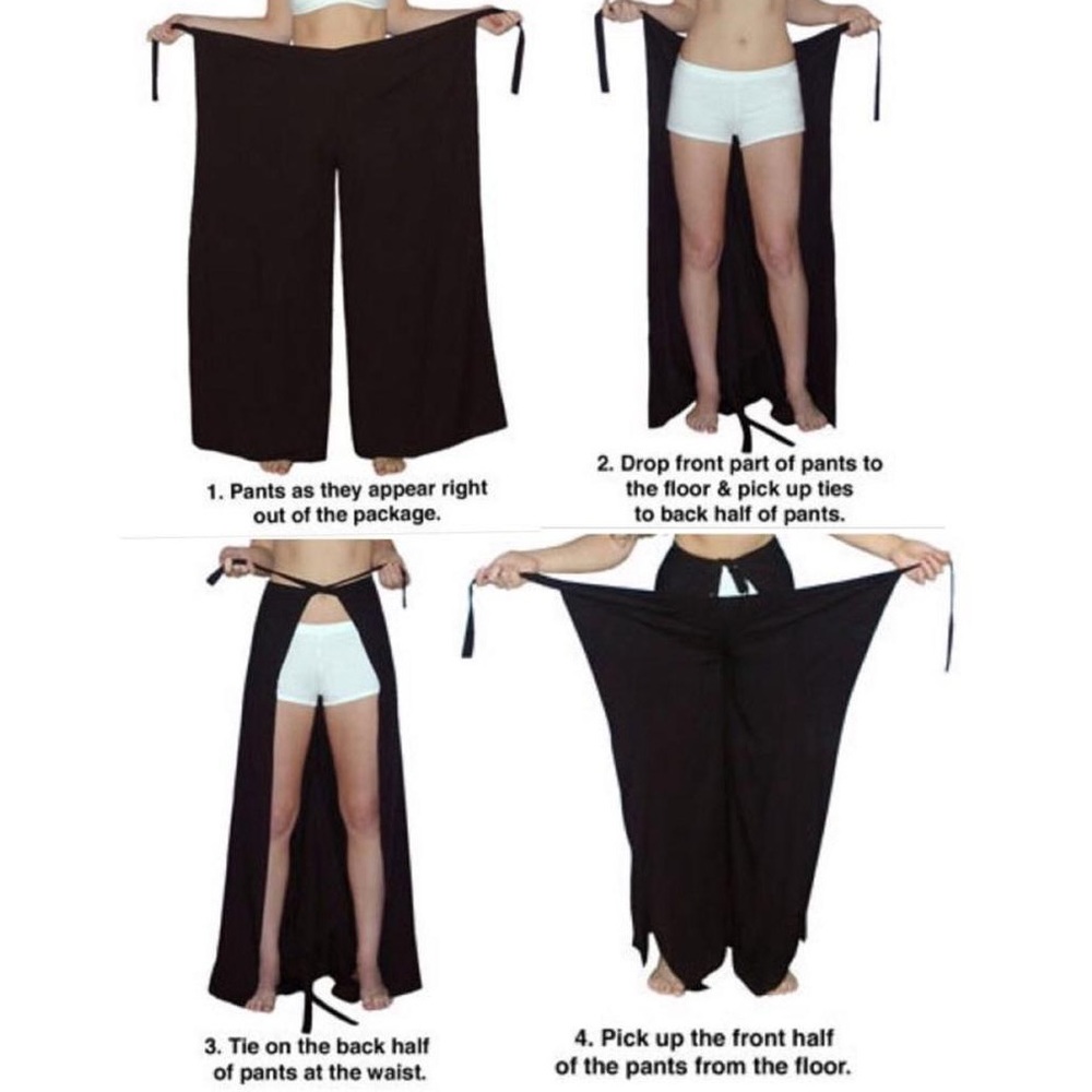 Thai Wrap Split Leg Pants - Authentic - image 5